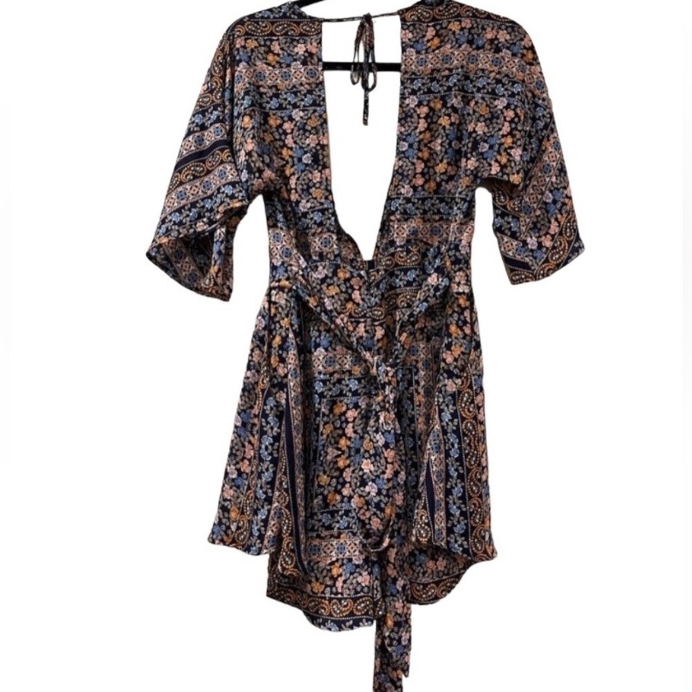 Floral Lulu’s Romper Deep V